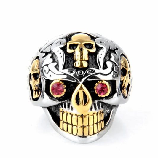 Red Eyes Skull Rings