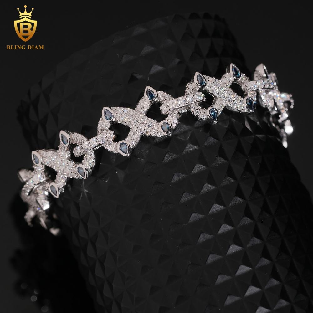 Iced Out Moissanite Cuban Bracelet