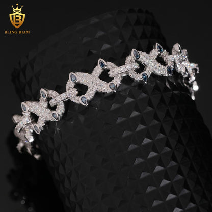 Iced Out Moissanite Cuban Bracelet