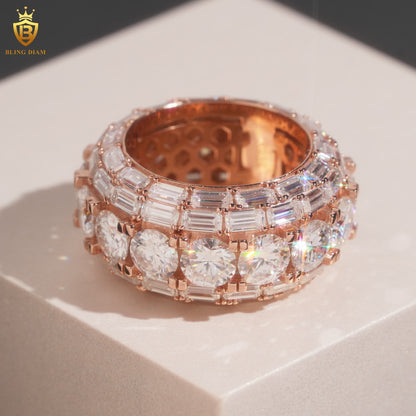 Iced-out hip-hop ring