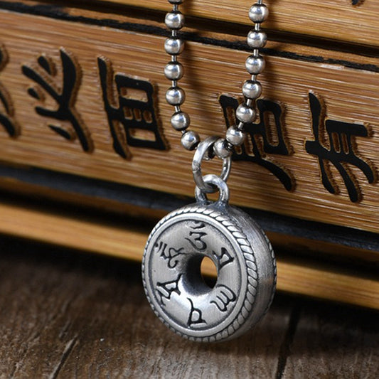 Peace Button Chinese Necklace