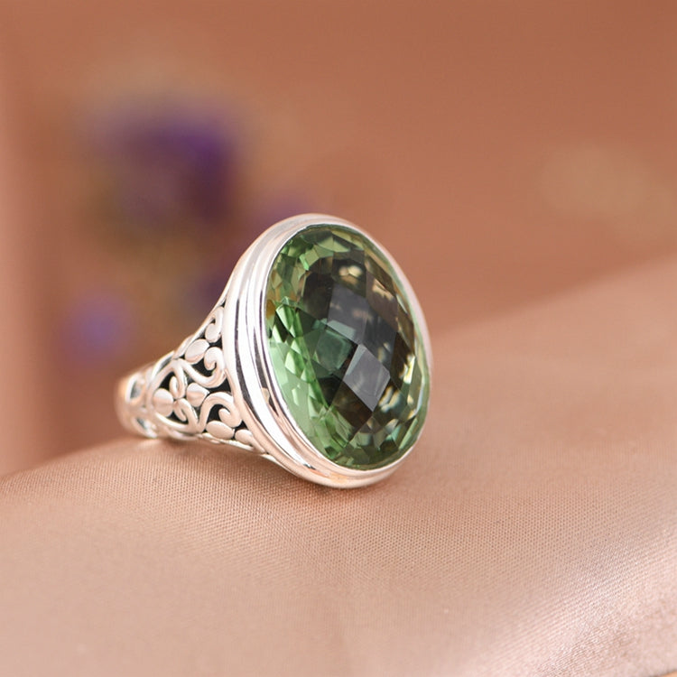 Hollow Out Zircon Adjustable Ring