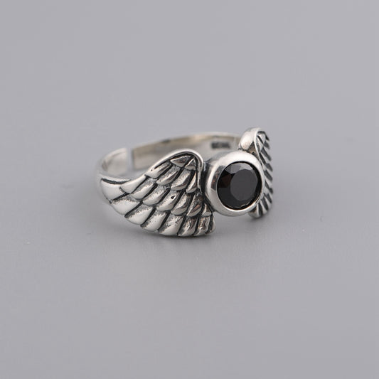 Feather Set Zircon ring