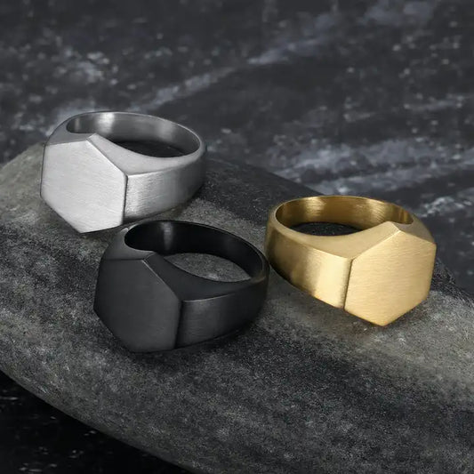 Hexagon Signet Ring