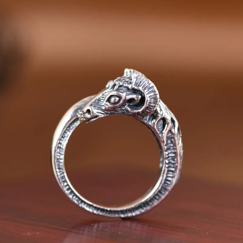 Silver Ram Ring