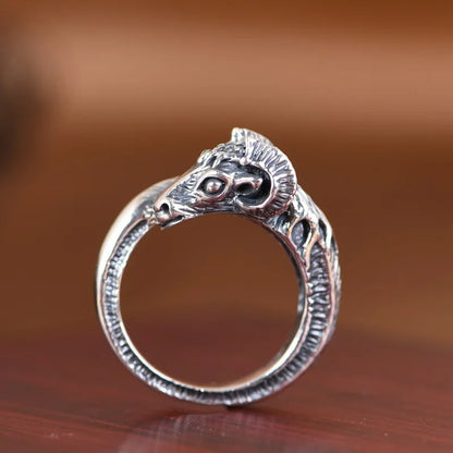 Silver Ram Ring