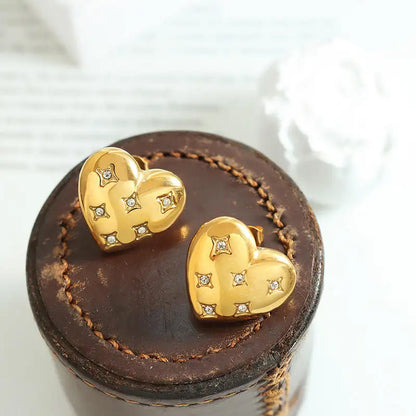 Zircon Hearts Earrings