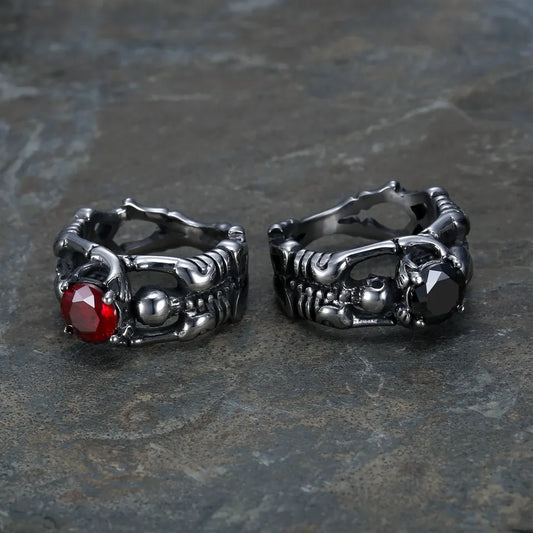 skeleton stone Ring