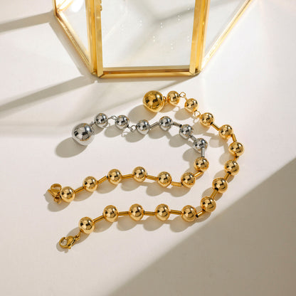 Two-tone Round Bead Bracelet