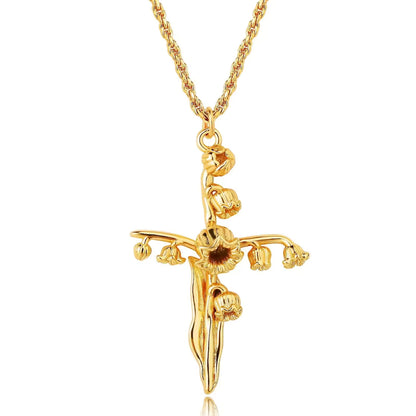Floral Cross Pendant