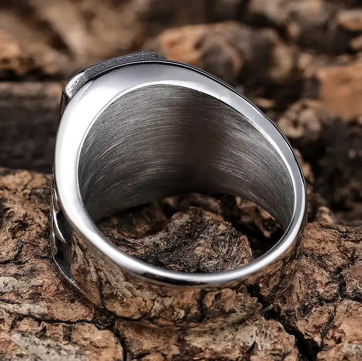 Stainless Onyx Ring