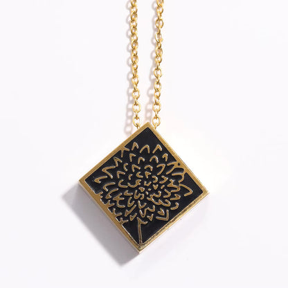 Gold Floral Pendant