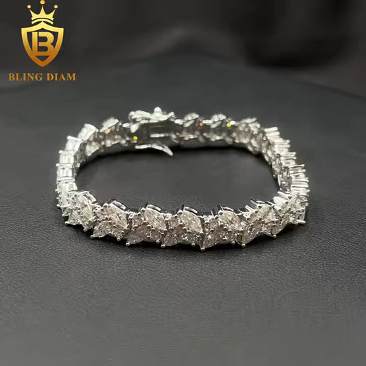 Marquise Moissanite Tennis Bracelet