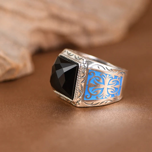 Black Agate Ring