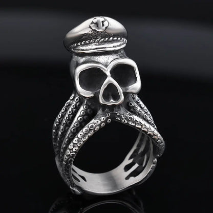 octopus skull ring