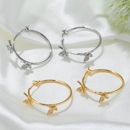 Butterfly Hoop Earrings