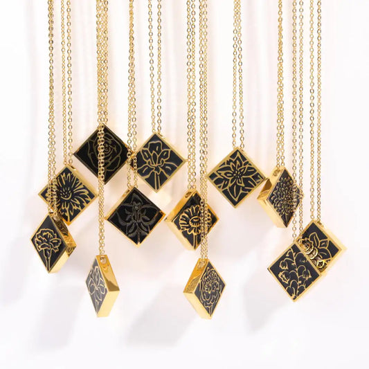 Gold Floral Pendant