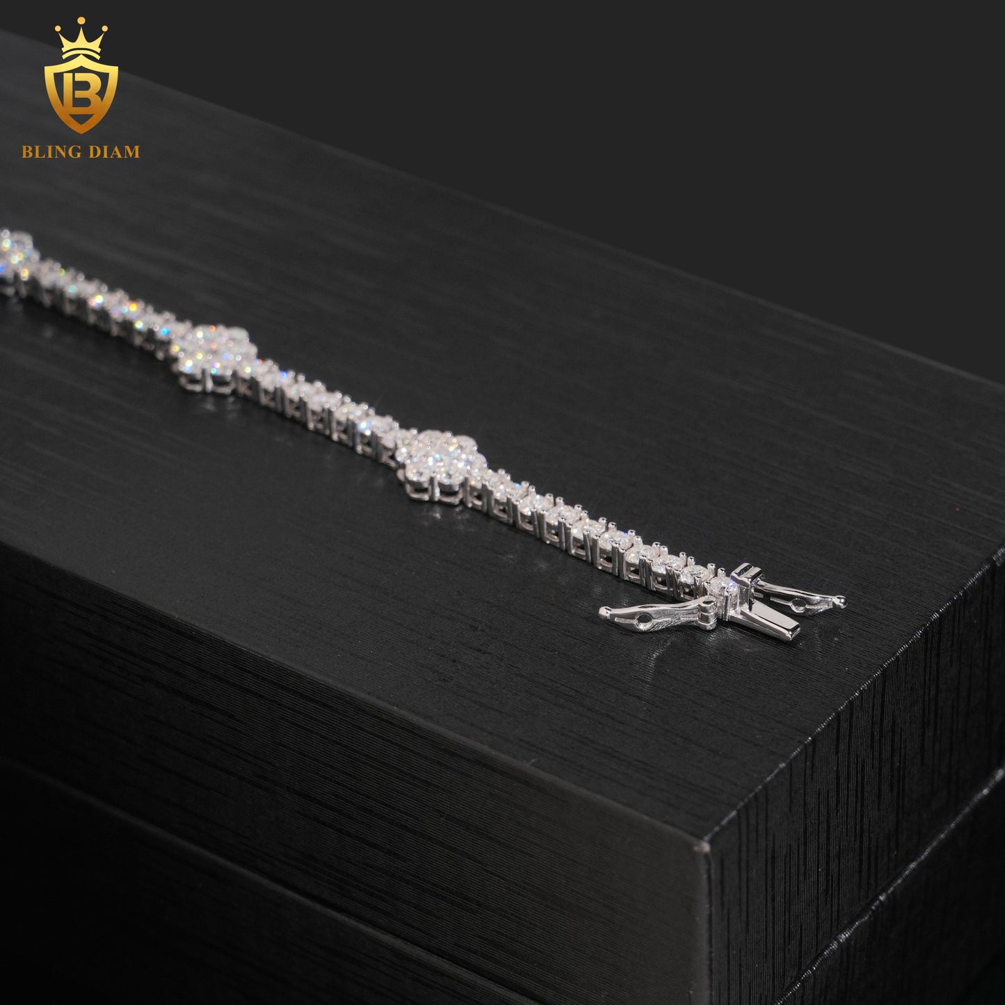 Flower Moissanite Tennis Bracelet