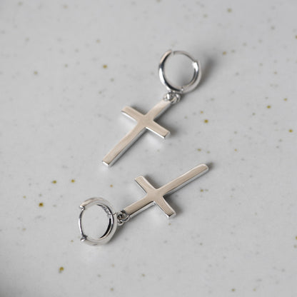 Rock Cross Stud Earrings