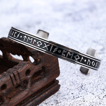 Viking Runes Open Bracelet