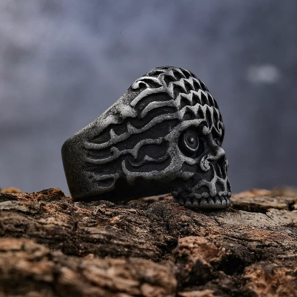 Skeleton Skull Ring