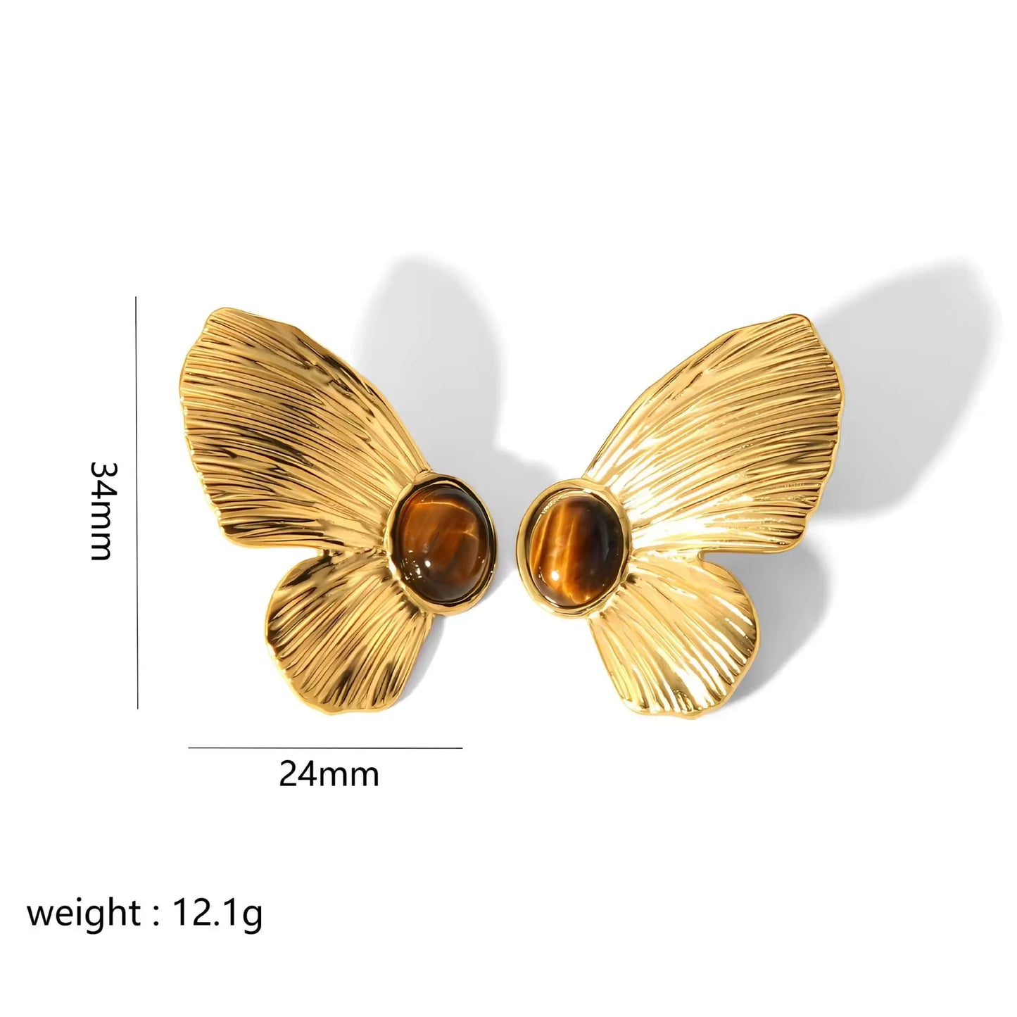 Elegant Butterfly Flower Stud Earrings