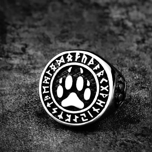 Rune Bear Claw Ring