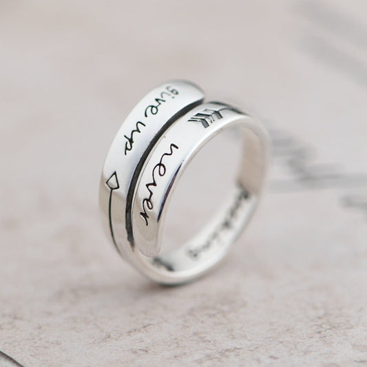 Never Give Up Ring