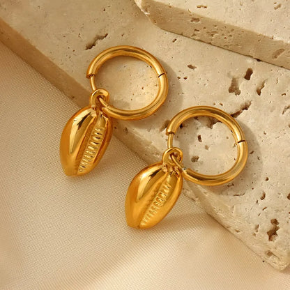 Gold Shell Earrings