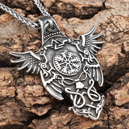 Odin's Ravens Vegvisir Pendant
