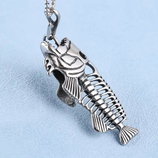 Fishbone Pendant Necklace