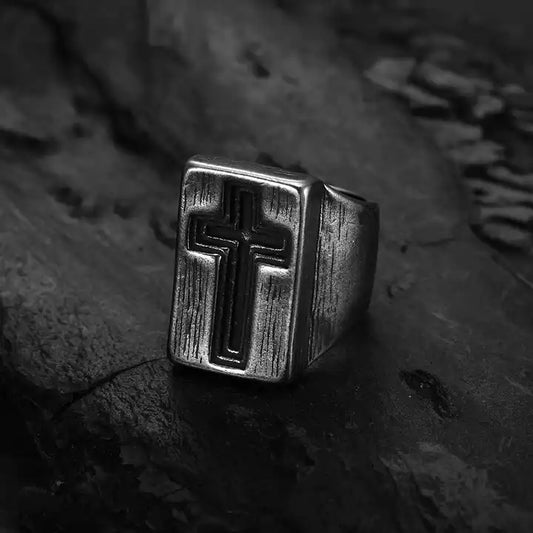 Silver Cross Ring