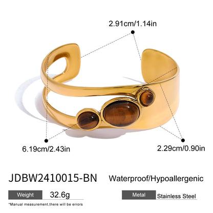 Hollow Out Pearl Natural Stone Bracelet