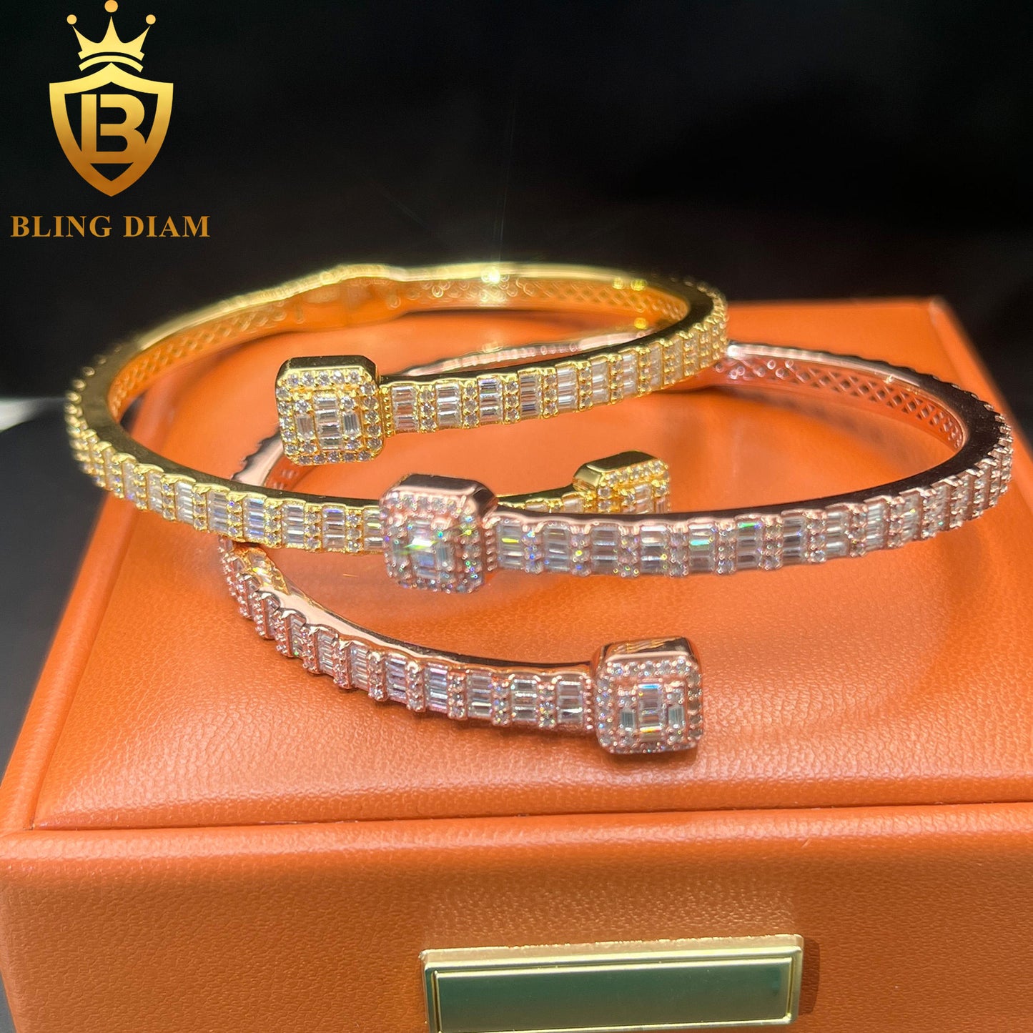 Rose Gold Moissanite Bangle