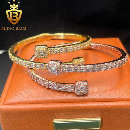 Rose Gold Moissanite Bangle