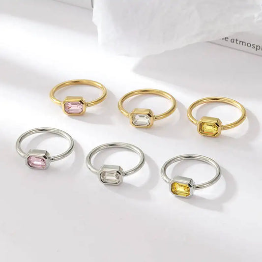 Zircon Gemstone Simple Rings