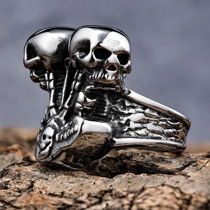 Skull Bone Motorcycle Engine Ring