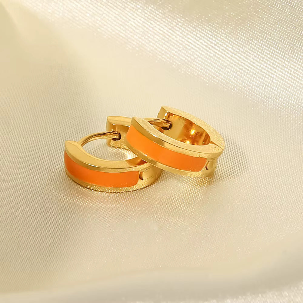 Geometry Hoop Huggie Earrings