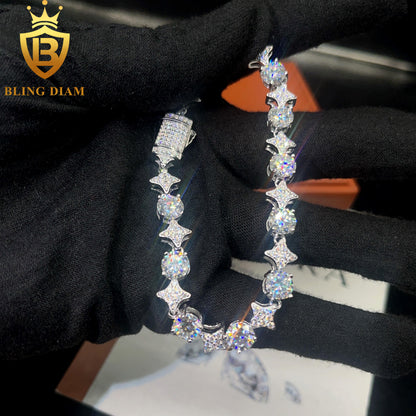 Iced Out Moissanite Tennis Bracelet