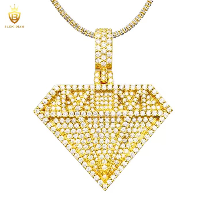 Geometric Moissanite Pendant