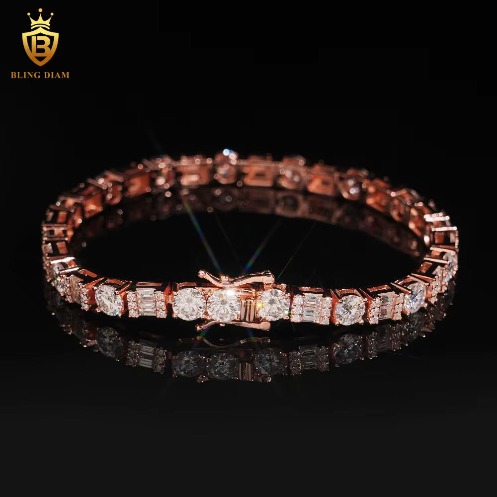 Emerald Cut Moissanite Tennis Bracelet