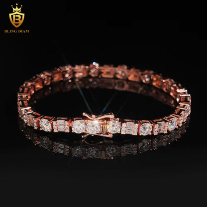 Emerald Cut Moissanite Tennis Bracelet