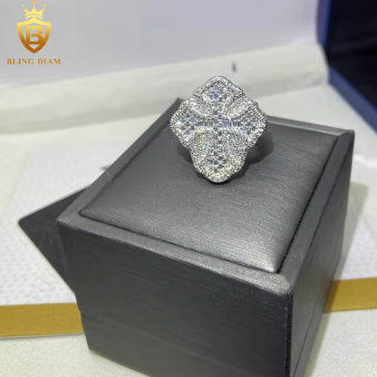 Baguette-cut cross ring