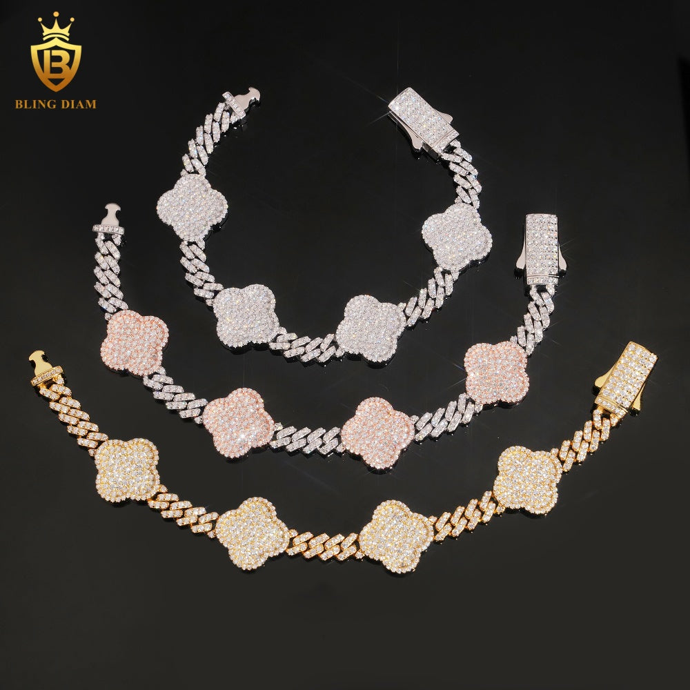 Iced Out Clover Bracelet