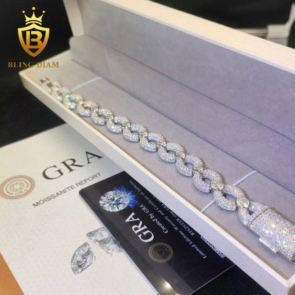 Luxury Infinity Moissanite Cuban Link Bracelet