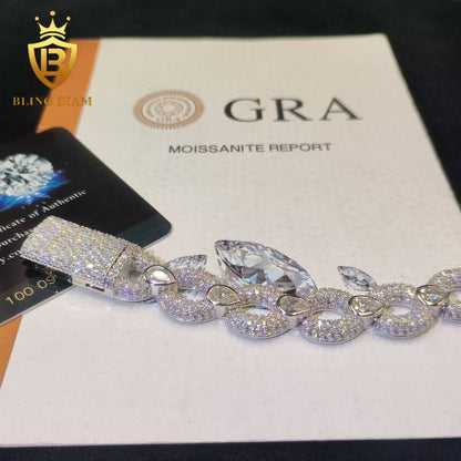 Luxury Infinity Moissanite Cuban Link Bracelet