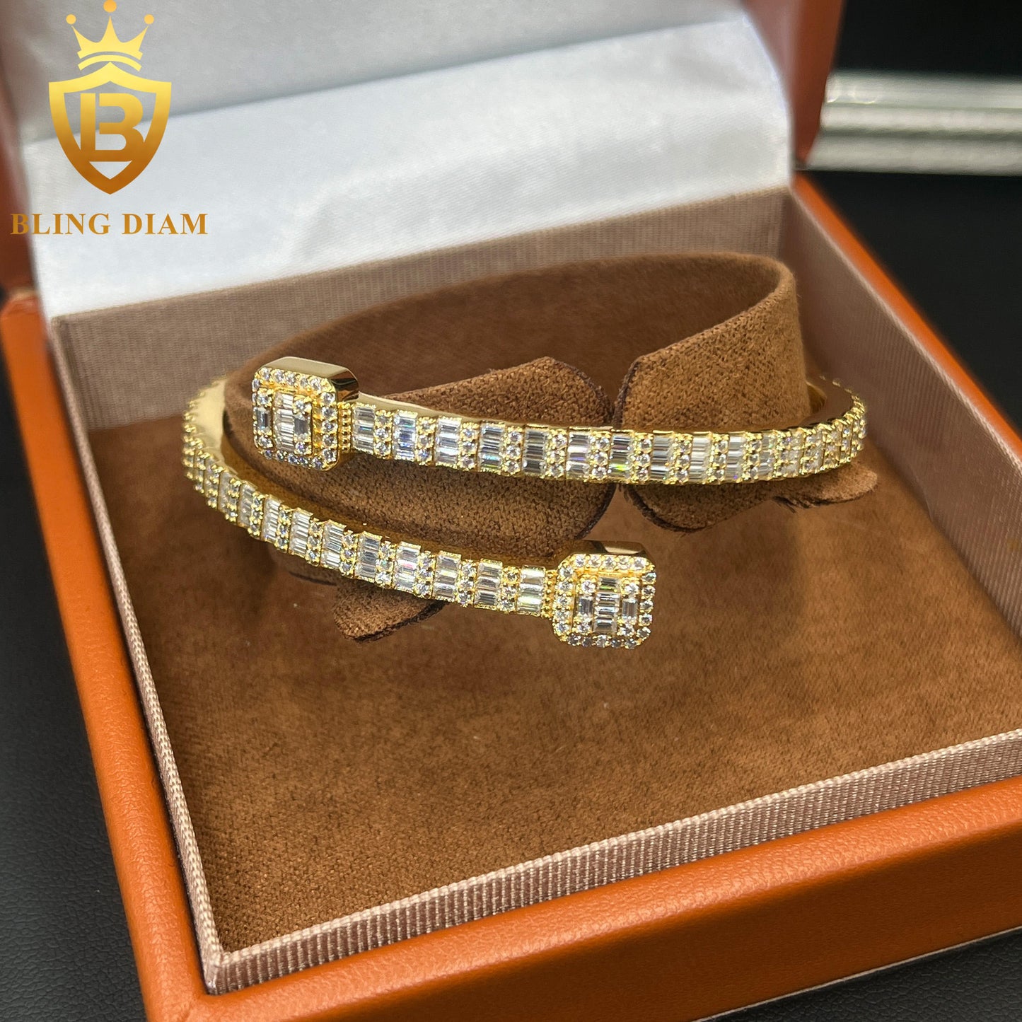 Rose Gold Moissanite Bangle