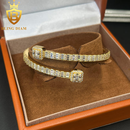 Rose Gold Moissanite Bangle
