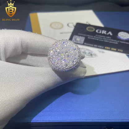Round brilliant moissanite ring