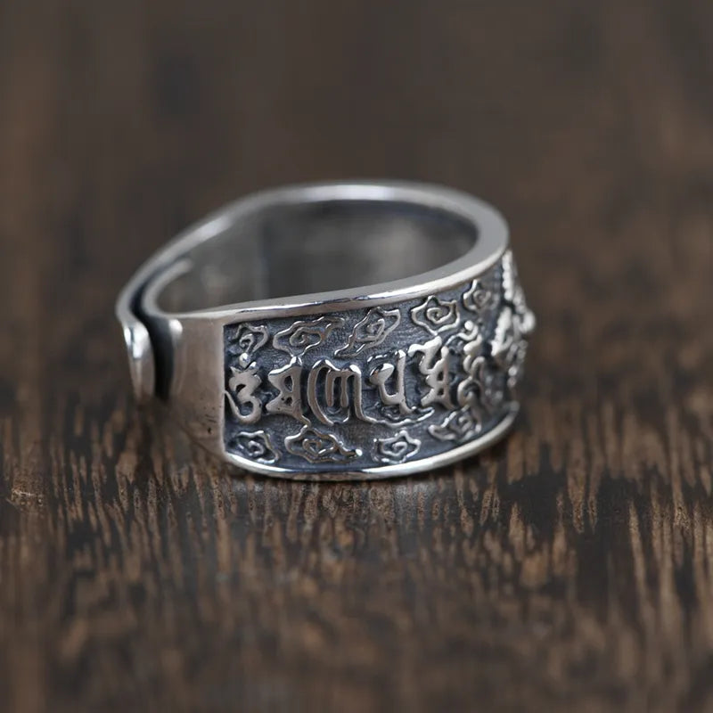 Mantra Silver Ring